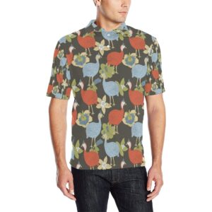 Guinea Fowl Pattern Print Design 02 Men Polo Shirt