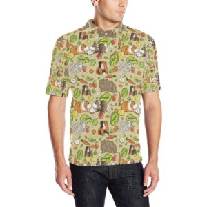 Guinea Pig Pattern Print Design 02 Men Polo Shirt