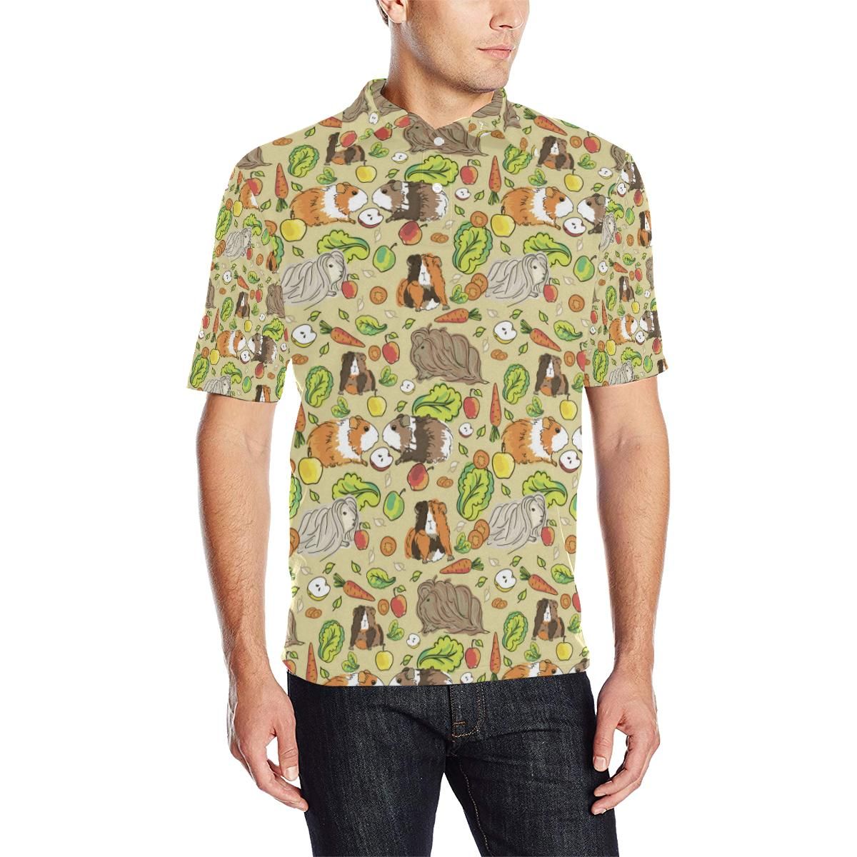 Guinea Pig Pattern Print Design 02 Men Polo Shirt Guinea Pig Pattern Print Design 02 Men Polo Shirt