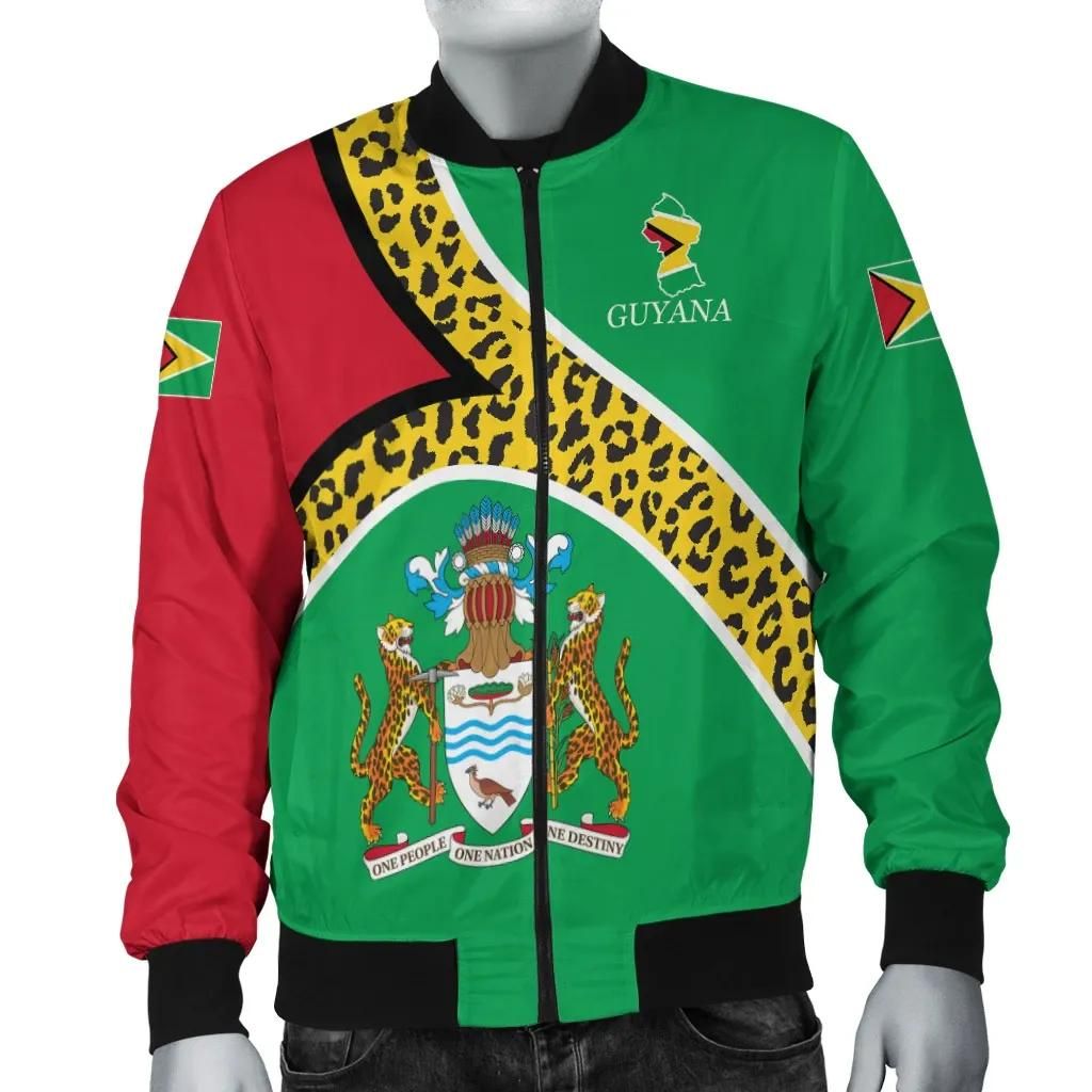 Guyana Bomber Jacket Flag Map CoA Limited A15 Bomber Jacket Guyana Bomber Jacket Flag Map CoA Limited A15 Bomber Jacket
