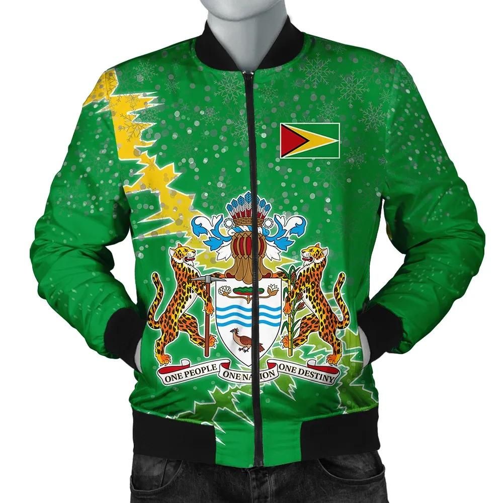 Guyana Christmas Coat Of Arms Men Bomber Jacket X Style J78 Bomber Jacket Guyana Christmas Coat Of Arms Men Bomber Jacket X Style J78 Bomber Jacket