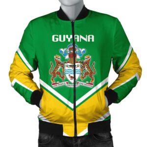 Guyana Coat Of Arms Men Bomber Jacket Lucian Style J5W Bomber Jacket