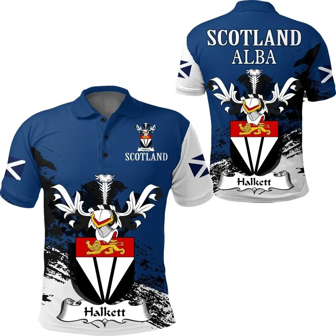 Halkett Scottish Family Crest Scotland Special Polo Shirt - Golf Shirt A7 Halkett Scottish Family Crest Scotland Special Polo Shirt - Golf Shirt A7