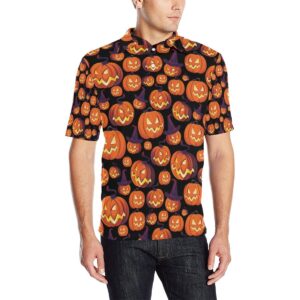 Halloween Pattern Print Design 04 Men Polo Shirt