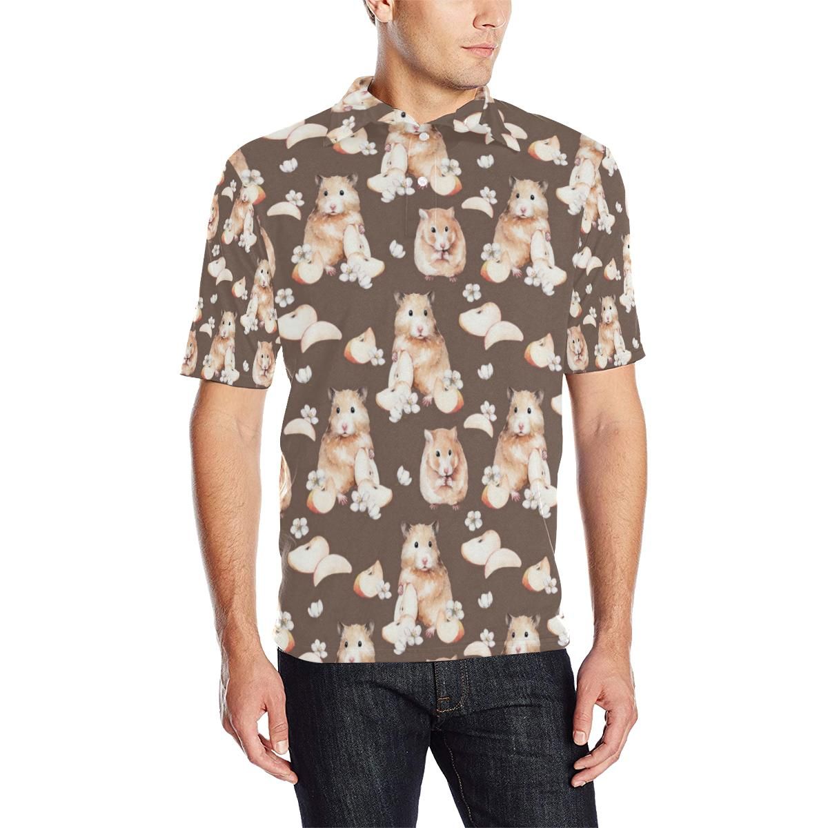 Hamster Pattern Print Design 03 Men Polo Shirt Hamster Pattern Print Design 03 Men Polo Shirt