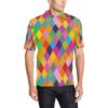 Harlequin Pattern Print Design 02 Men Polo Shirt