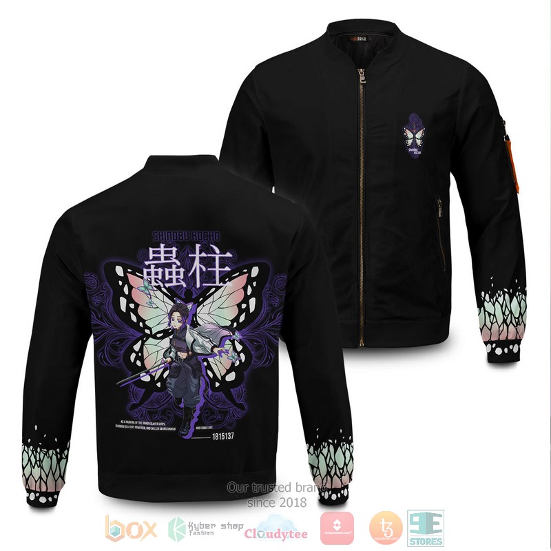 Hashira Shinobu Stwear Bomber Jacket 2 Hashira Shinobu Stwear Bomber Jacket 2