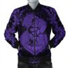 Hawaii Anchor Hibiscus Flower Vintage Bomber Jacket - AH - Purple - J5R Bomber Jacket