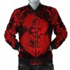 Hawaii Anchor Hibiscus Flower Vintage Bomber Jacket - AH - Red - J5R Bomber Jacket
