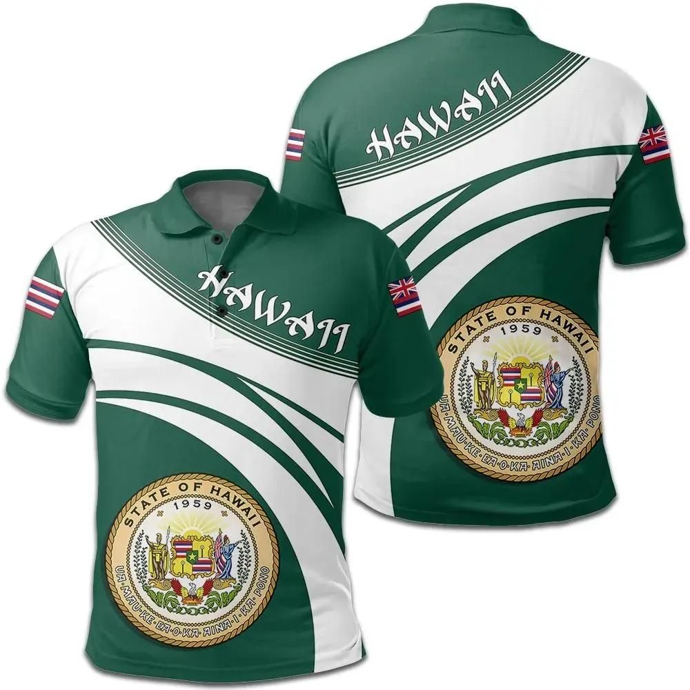Hawaii Coat Of Arms Polo Shirt Cricket Style J5W Hawaii Coat Of Arms Polo Shirt Cricket Style J5W
