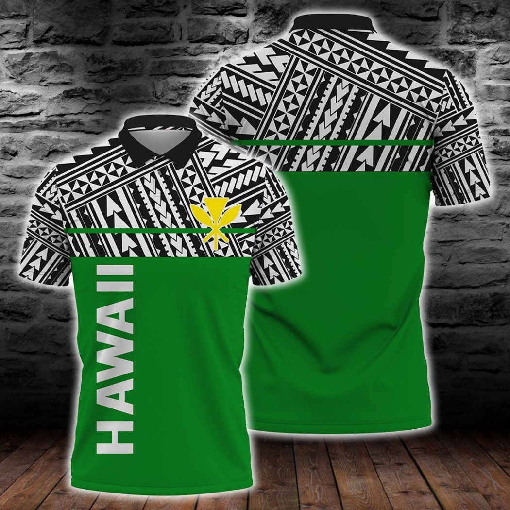 Hawaii Coat Of Arms Polynesian Horizontal Style Polo Shirt All Over Print Hawaii Coat Of Arms Polynesian Horizontal Style Polo Shirt All Over Print