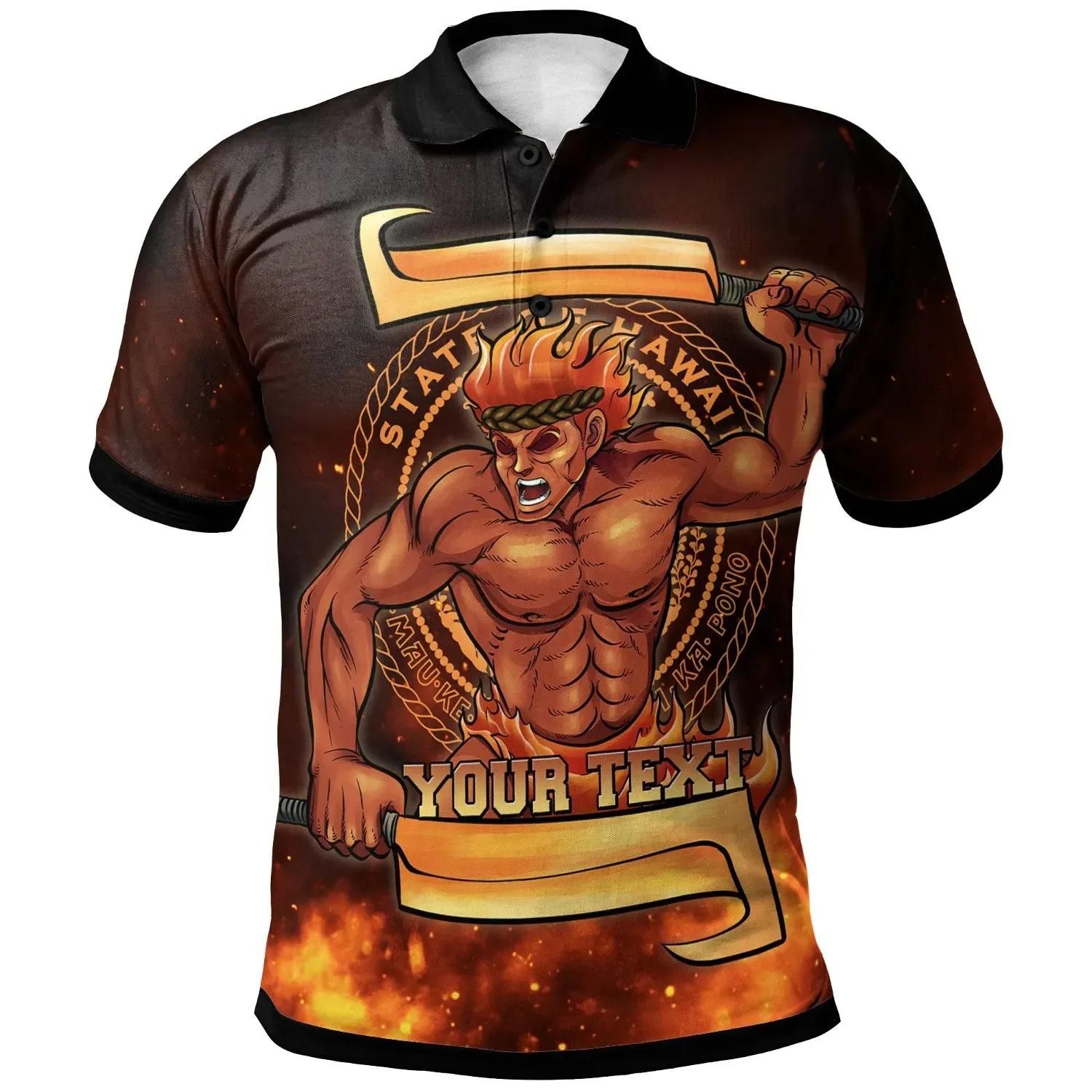 Hawaii Custom Personalized Polo Shirt - The Fire Knife Dance - BN29 Hawaii Custom Personalized Polo Shirt - The Fire Knife Dance - BN29