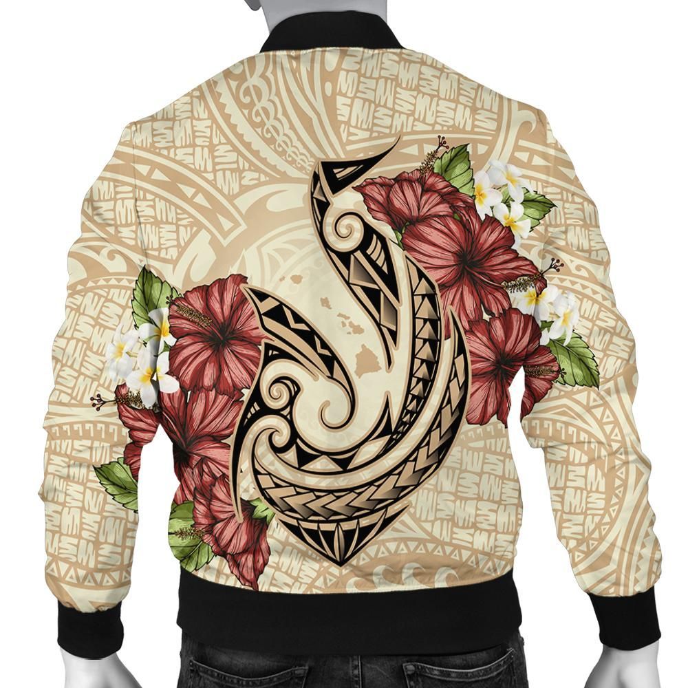 Hawaii-Fish-Hook-Hibiscus-Plumeria-Polynesian-Bomber-Jacket-AH-J4R-1