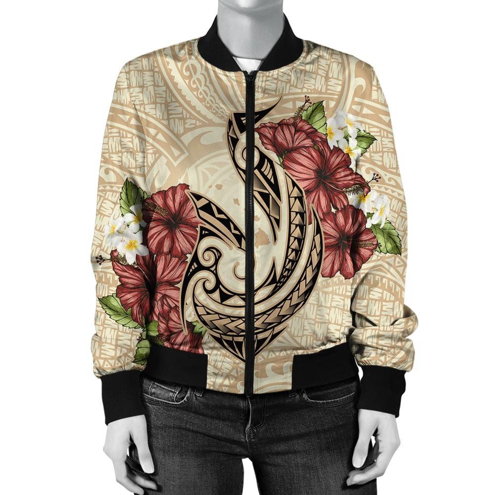 Hawaii-Fish-Hook-Hibiscus-Plumeria-Polynesian-Bomber-Jacket-AH-J4R-2