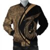 Hawaii Fish Hook Polynesian Bomber Jacket - Circle Style Gold - AH - J4R Bomber Jacket
