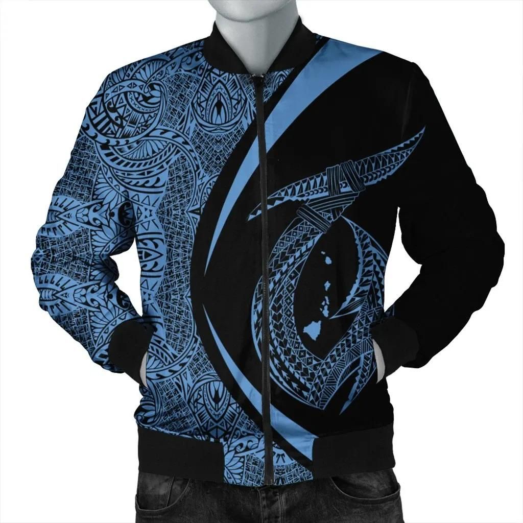 Hawaii Fish Hook Polynesian Bomber Jacket - Circle Style Pastel - AH - J4R Bomber Jacket Hawaii Fish Hook Polynesian Bomber Jacket - Circle Style Pastel - AH - J4R Bomber Jacket