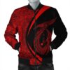Hawaii Fish Hook Polynesian Bomber Jacket - Circle Style Red - AH - J4R Bomber Jacket