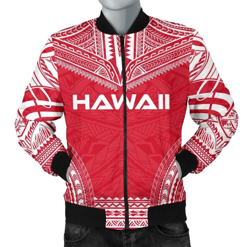 Hawaii Flag Polynesian Chief Men's Bomber Jacket - Bn10 Bomber Jacket Hawaii Flag Polynesian Chief Men's Bomber Jacket - Bn10 Bomber Jacket