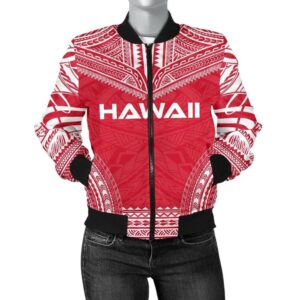Hawaii Flag Polynesian Chief Women'S Bomber Jacket - Bn10 Bomber Jacket