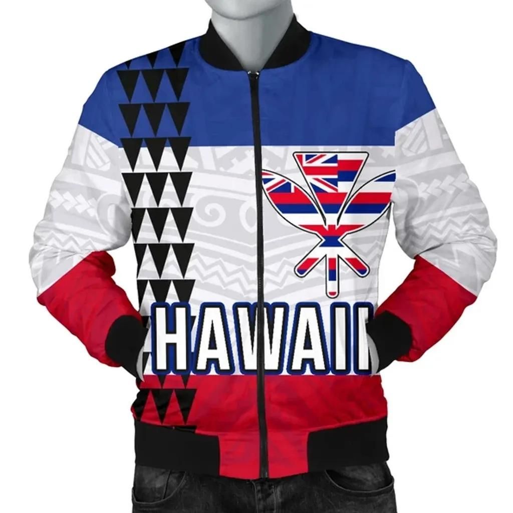 Hawaii Flag Polynesian Men's Bomber Jacket - AH J4 Bomber Jacket Hawaii Flag Polynesian Men's Bomber Jacket - AH J4 Bomber Jacket