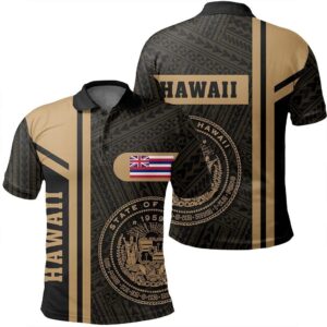 Hawaii Gold Polo Shirt- Boba Style - AH - J14