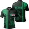 Hawaii Green Polo Shirt- Boba Style - AH - J14