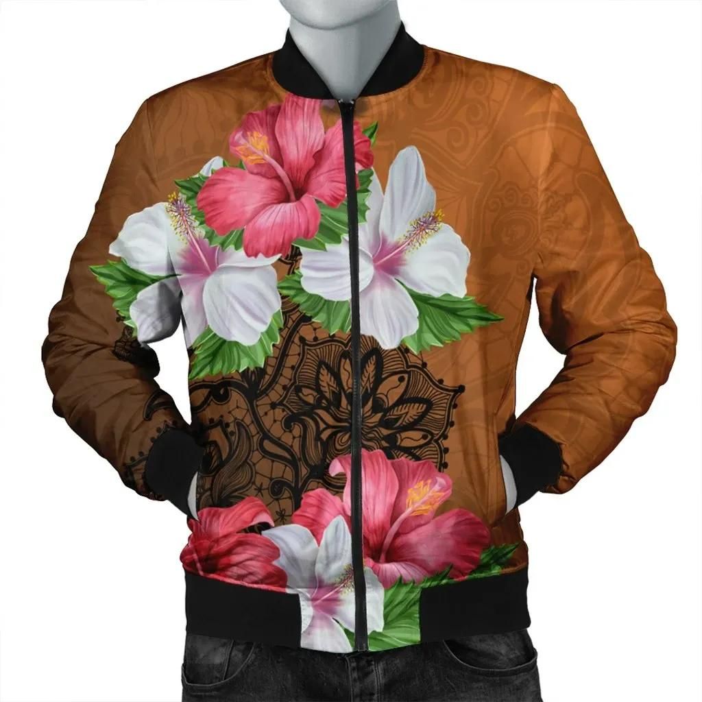 Hawaii Hibiscus Flower Polynesia Bomber Jacket - AH - JR Bomber Jacket Hawaii Hibiscus Flower Polynesia Bomber Jacket - AH - JR Bomber Jacket