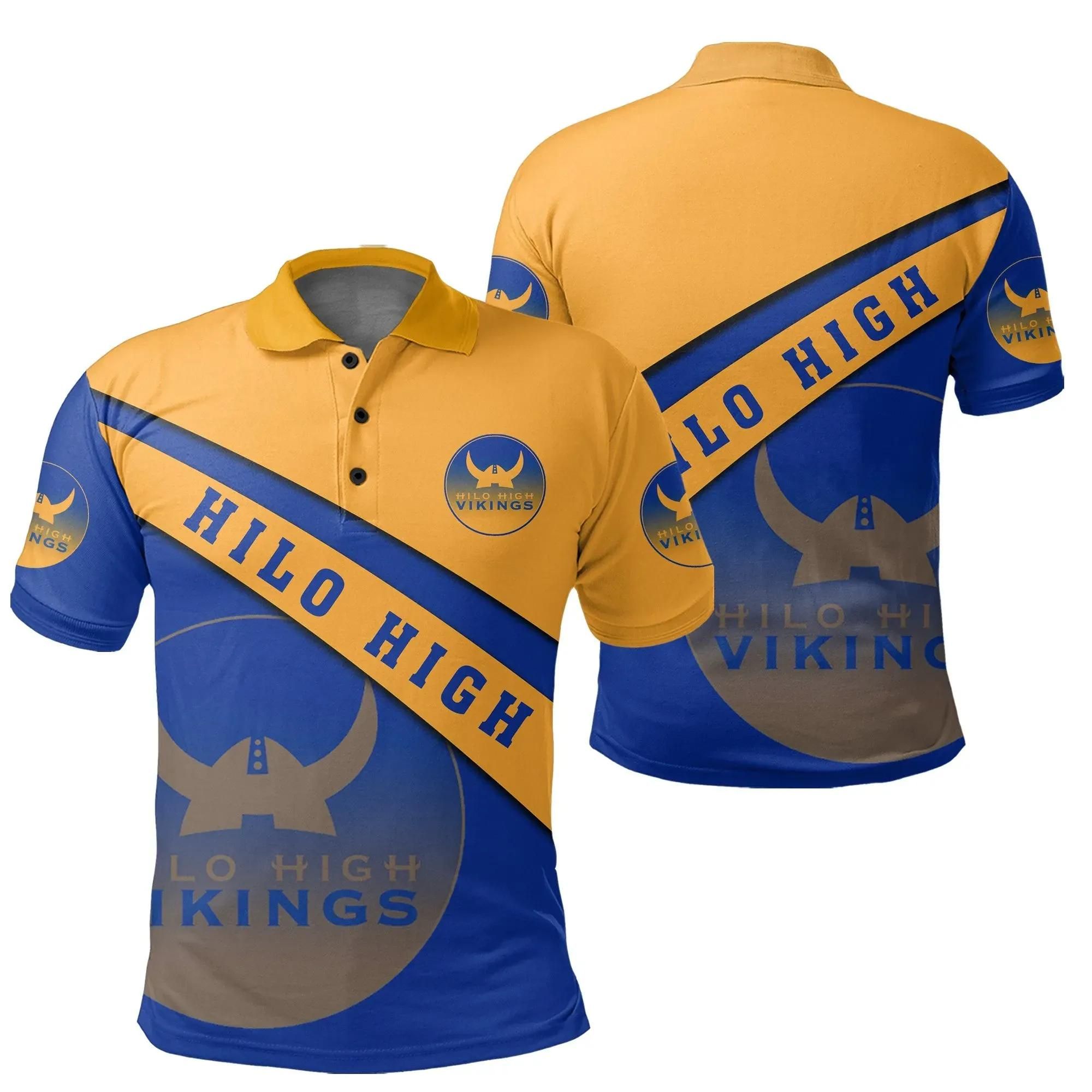 Hawaii Hilo High Football Polo Shirt - AH - J4 Hawaii Hilo High Football Polo Shirt - AH - J4