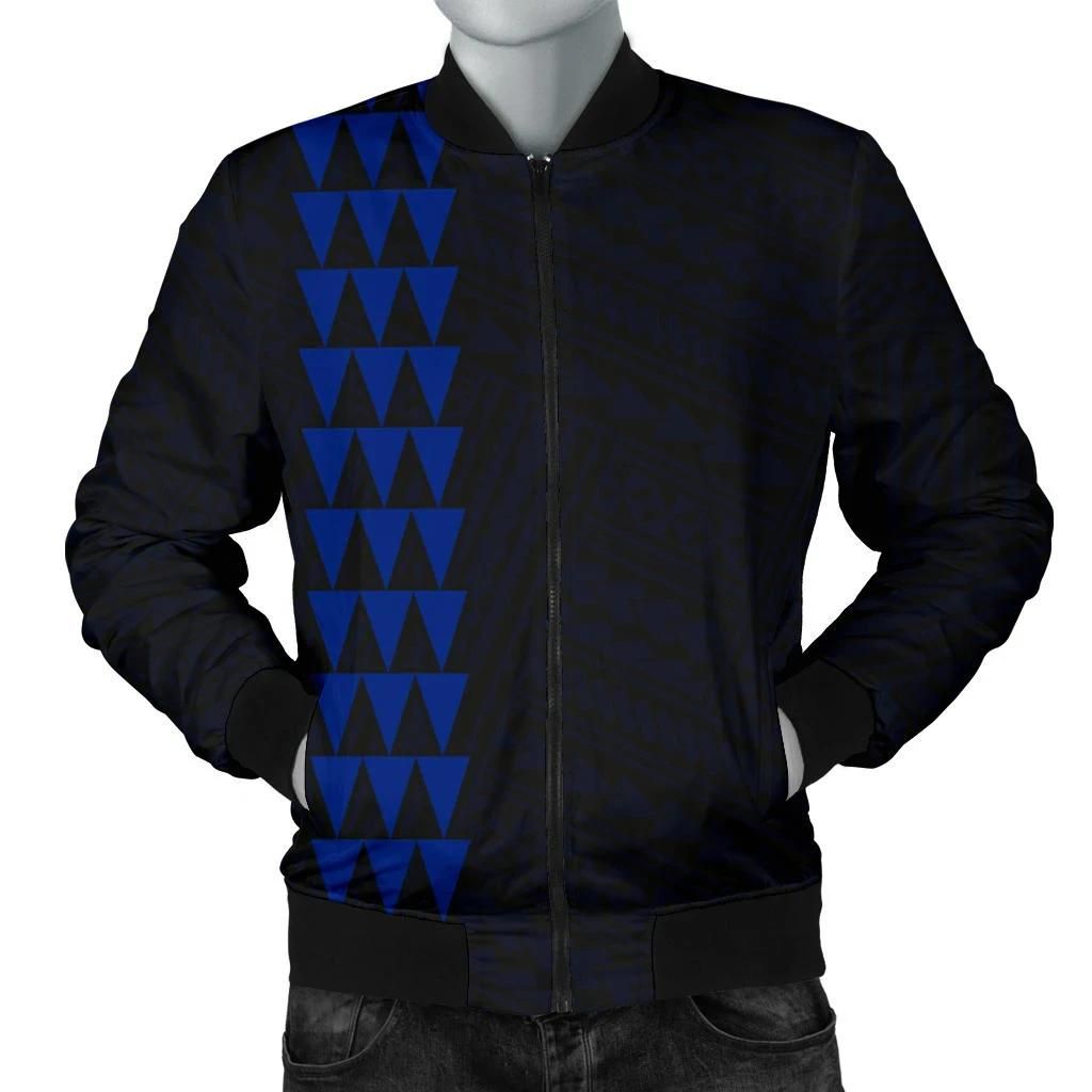 Hawaii Kakau Polynesian Hammerhead Shark Map Personalized Men's Bomber Jacket - Blue - AH - J6 Bomber Jacket Hawaii Kakau Polynesian Hammerhead Shark Map Personalized Men's Bomber Jacket - Blue - AH - J6 Bomber Jacket