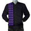 Hawaii Kakau Polynesian Hammerhead Shark Map Personalized Men's Bomber Jacket - Purple - AH - J6 Bomber Jacket