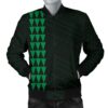 Hawaii Kakau Polynesian Hammerhead Shark Men's Bomber Jacket - Green - AH - J6 Bomber Jacket