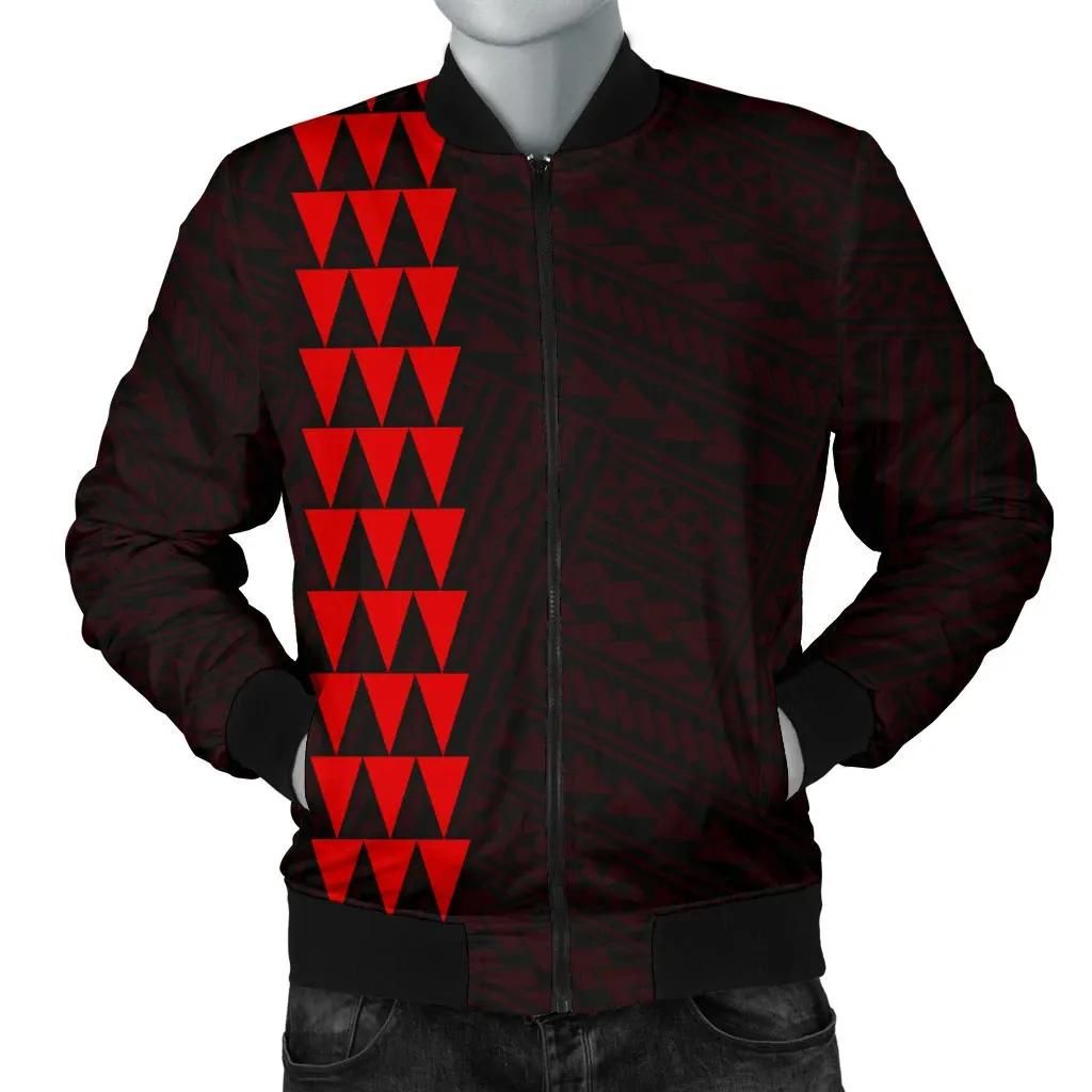 Hawaii Kakau Polynesian Three Turtles Map Personalized Men's Bomber Jacket - Red - AH - J6 Hawaii Kakau Polynesian Three Turtles Map Personalized Men's Bomber Jacket - Red - AH - J6