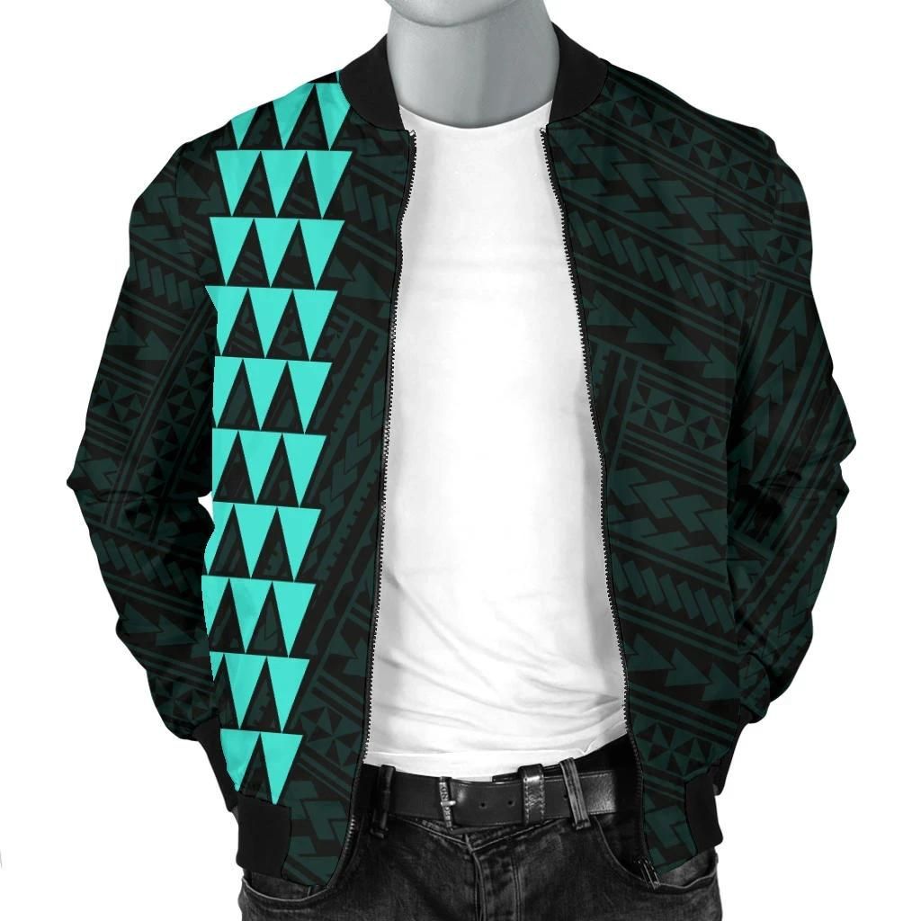 Hawaii-Kakau-Polynesian-Three-Turtles-Map-Personalized-Mens-Bomber-Jacket-Turquoise-AH-J6-Bomber-Jacket-2