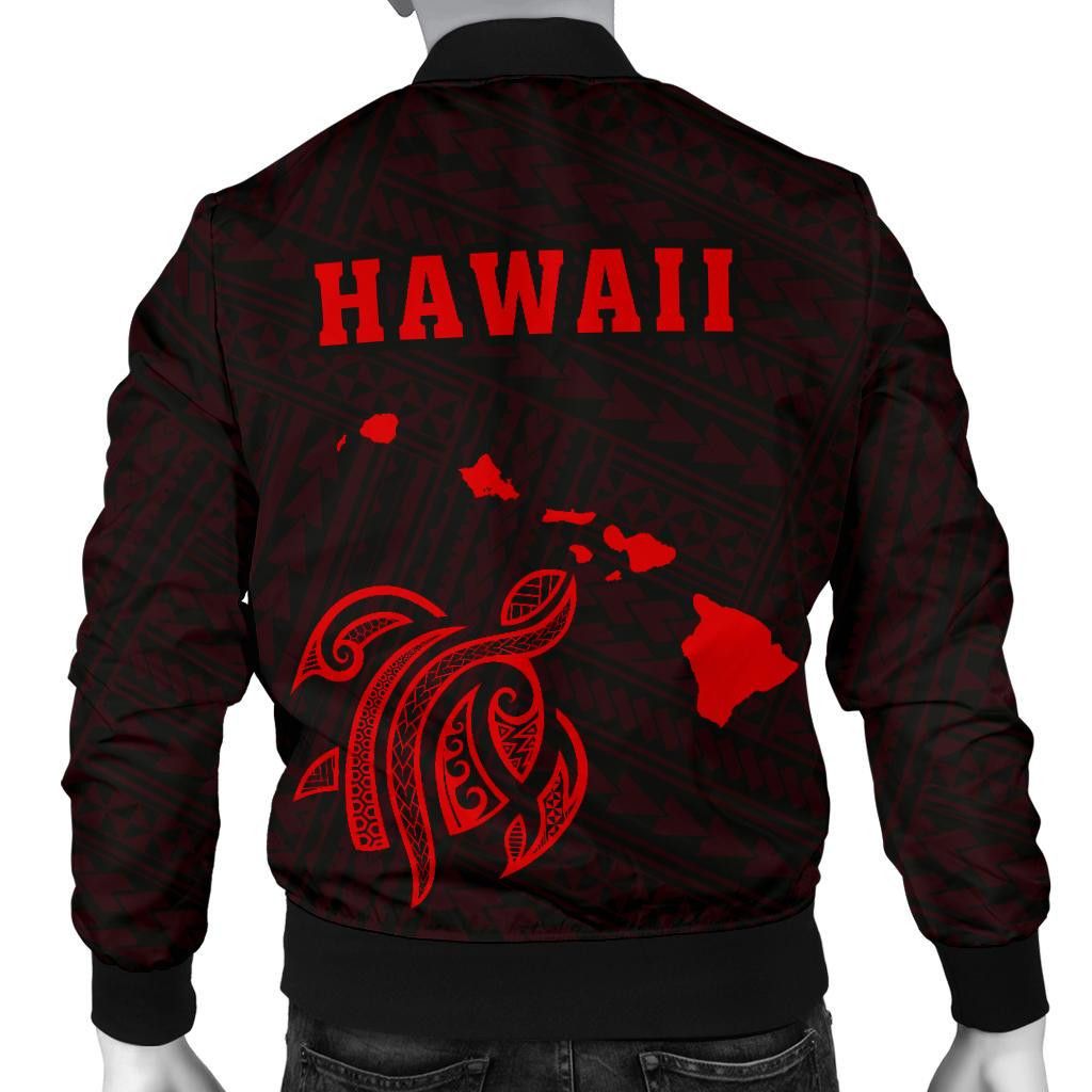 Hawaii-Kakau-Polynesian-Turtle-Map-Mens-Bomber-Jacket-Red-AH-J6-Bomber-Jacket-1