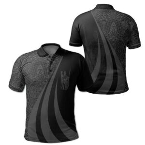 Hawaii Kamehameha Kanaka Polo Shirt Grey - AH - J7