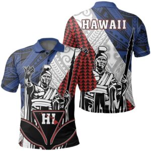 Hawaii Kanaka Cover Kakau Polynesian King Polo Shirt - AH - J1