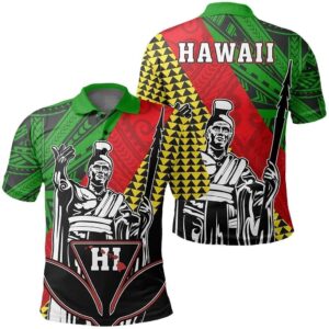 Hawaii Kanaka Maoli Cover Kakau Polynesian King Polo Shirt - AH - J1