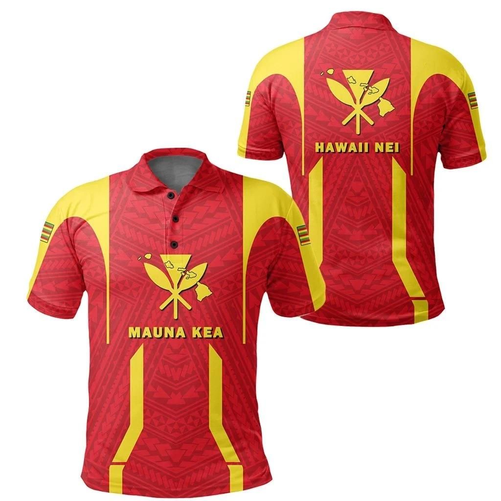 Hawaii Kanaka Polynesian Mauna Kea Polo Shirt - AH - J7 Hawaii Kanaka Polynesian Mauna Kea Polo Shirt - AH - J7