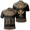 Hawaii Kanaka Polynesian Polo Shirt Divinity Gold - AH - J1