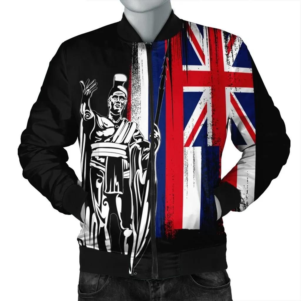 Hawaii King Flag Bomber Jacket - AH - J4R Bomber Jacket Hawaii King Flag Bomber Jacket - AH - J4R Bomber Jacket