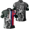 Hawaii King Flag Polynesian Polo Shirt - Green - J4