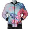 Hawaii Map Kanaka Turtle Galaxy Night Plumeria Hibiscus Bomber Jacket - AH - J5R Bomber Jacket