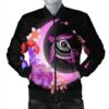 Hawaii Map Moon Star Turtle Plumeria Hibiscus Bomber Jacket - AH - J5R Bomber Jacket