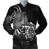 Hawaii Map Turtle Hibiscus Divise Polynesian Bomber Jacket - AH - JR Bomber Jacket