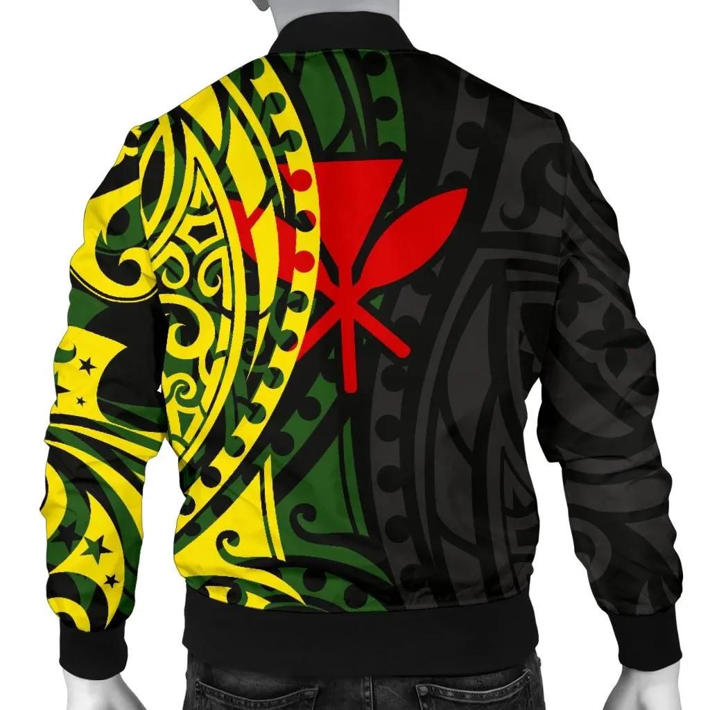 Hawaii-Mens-Bomber-Jacket-Polynesian-Patterns-With-Hibiscus-Flowers-BN15-Bomber-Jacket-1
