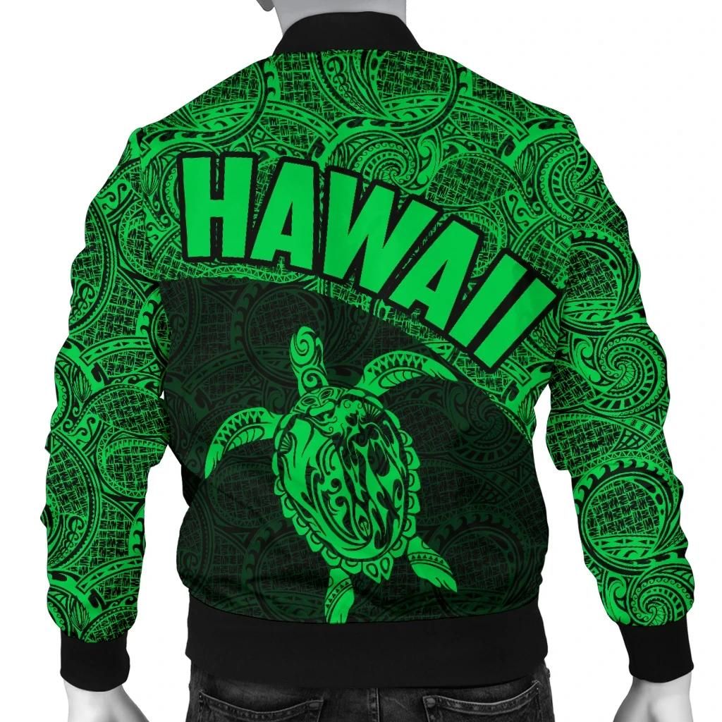 Hawaii-Mens-Bomber-Jacket-Turtle-Mermaid-Polynesian-Black-Green-Version-TH0-Bomber-Jacket-2