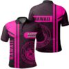 Hawaii Pink Polo Shirt- Boba Style - AH - J14