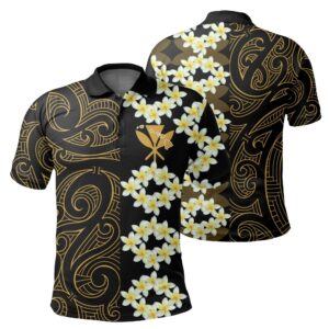 Hawaii Plumeria Kanaka Polynesian - Hawaiian Polo Shirt - Curtis Style - AH - J2