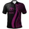 Hawaii Polo Shirt Blackberry - Polynesian Tentacle Tribal Pattern - BN11
