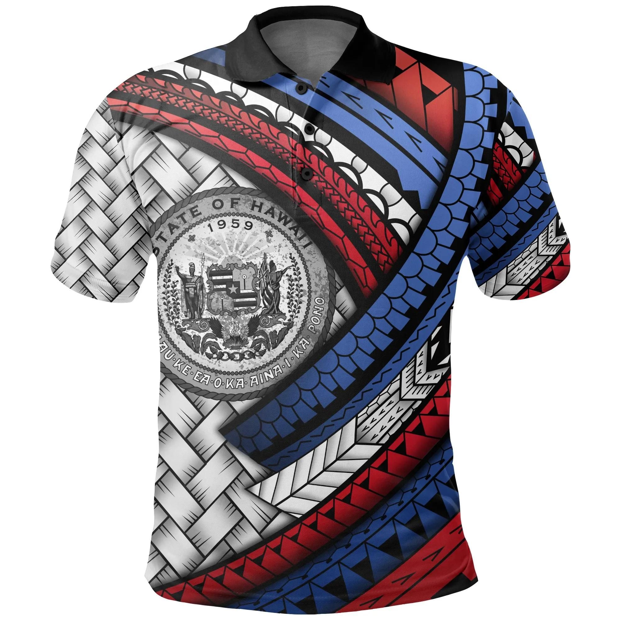 Hawaii Polo Shirt- Hawaii Lauhala Polynesian A24 Hawaii Polo Shirt- Hawaii Lauhala Polynesian A24